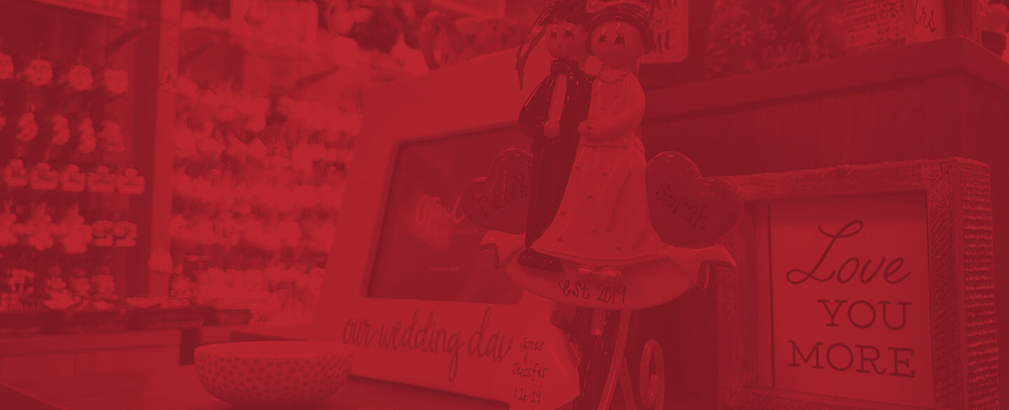 Personalized wedding ornament.