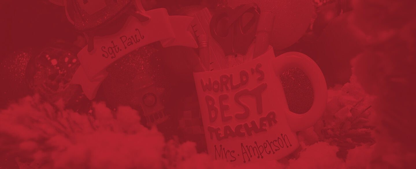 Personalized "world's best teacher" ornament.