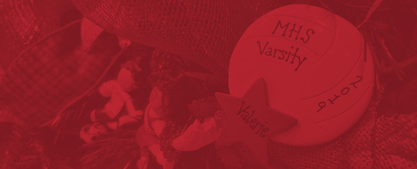 Personalized volleyball Christmas ornament