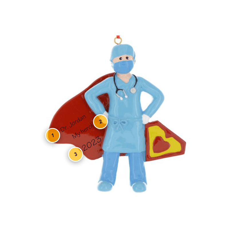 Super-Hero Nurse Personalized Ornament
