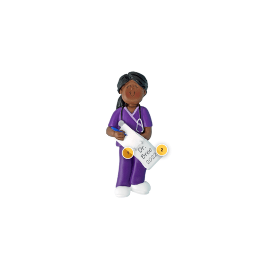 African American Female Doctor Ornament
