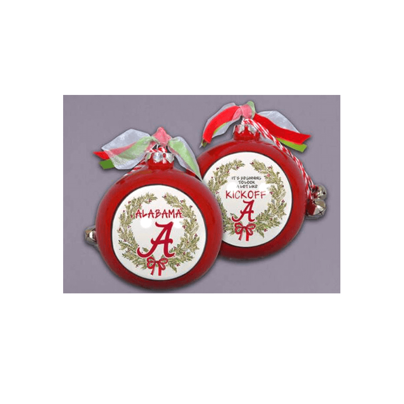 Alabama Kickoff Ceramic Ball Ornament