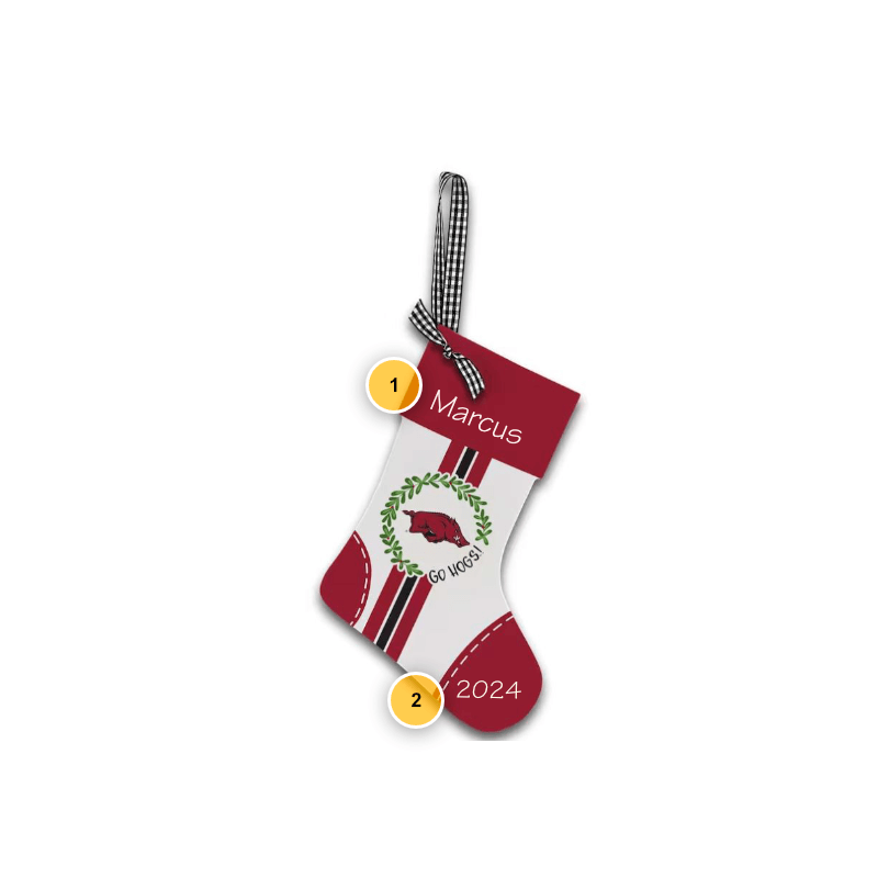 Arkansas Razorbacks Stocking Ornament