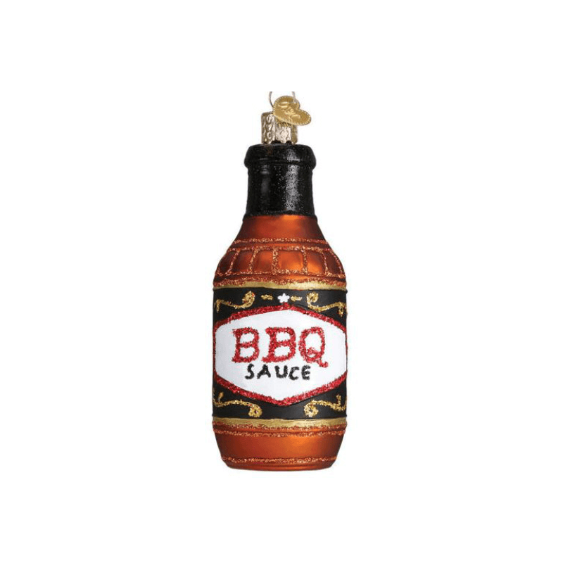 BBQ Sauce Glass Ornament