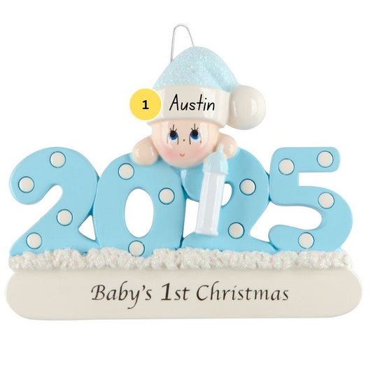 Baby Boy 2025 Personalized Ornament