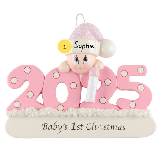 Baby Girl 2025 Personalized Ornament