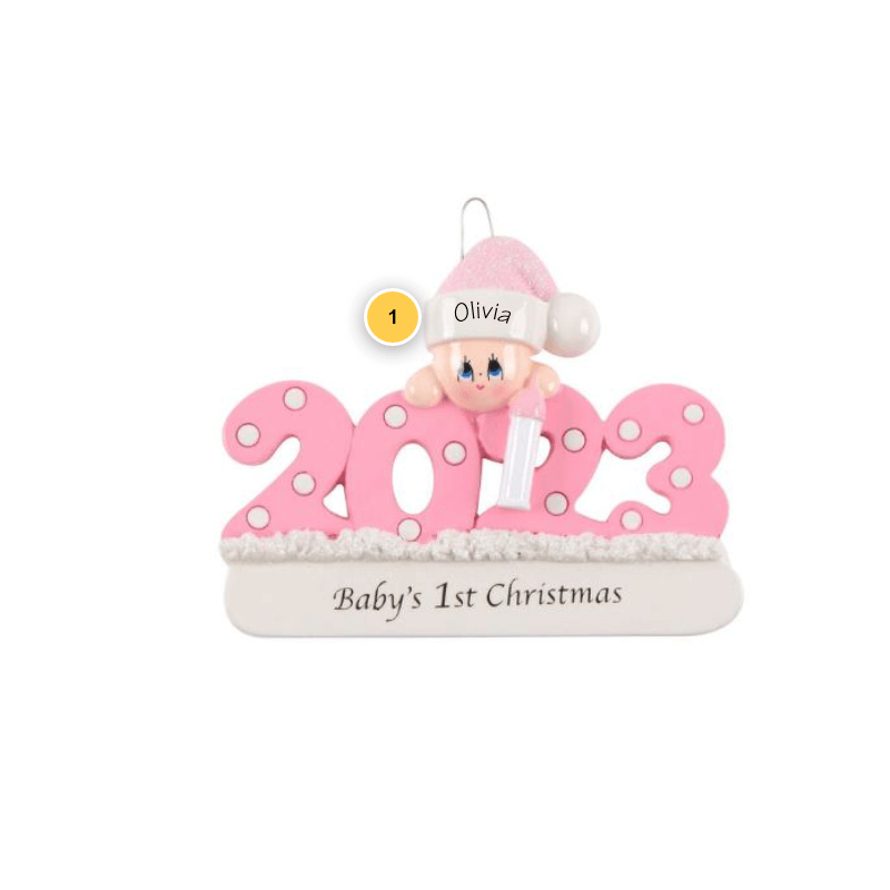 Baby Girl 2023 Personalized Ornament