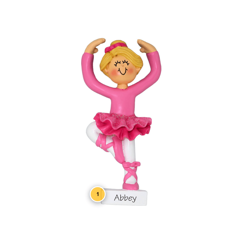 Blonde Ballerina Personalized Ornament