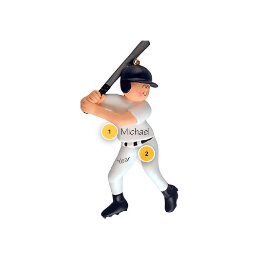 Male Baseball Player Ornament