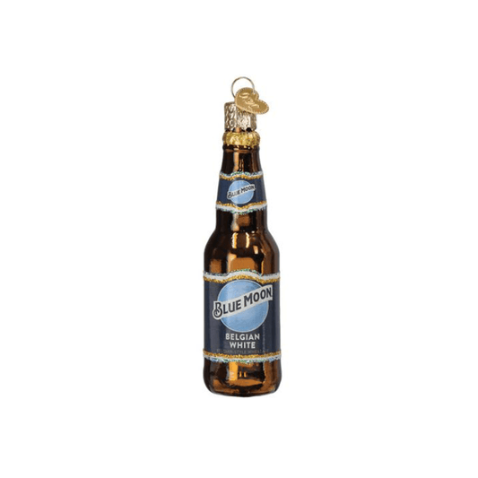 Blue Moon Bottle Glass Ornament