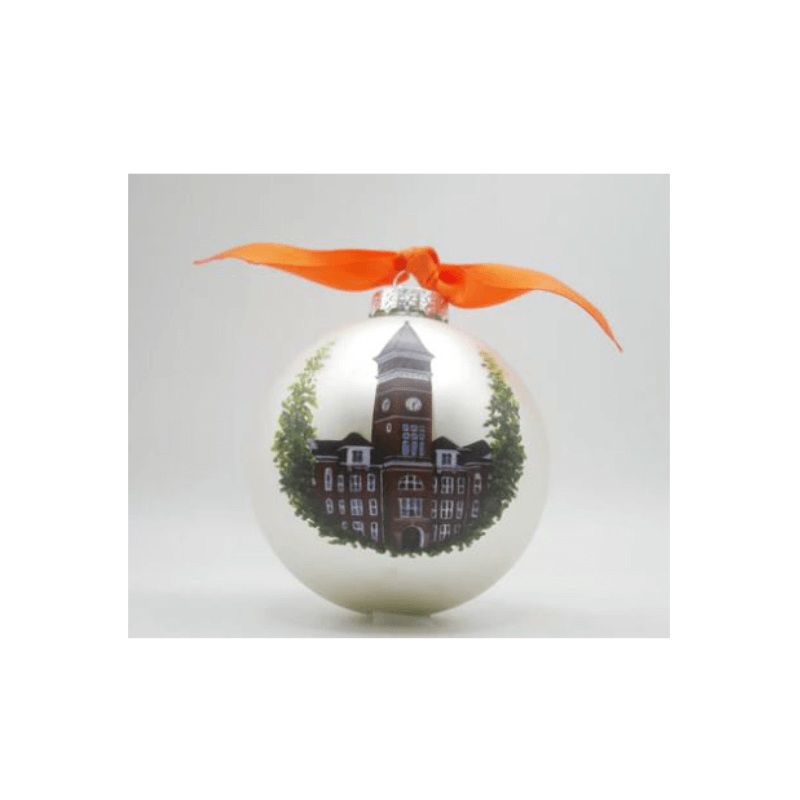 Clemson Landmark Glass Ball Ornament