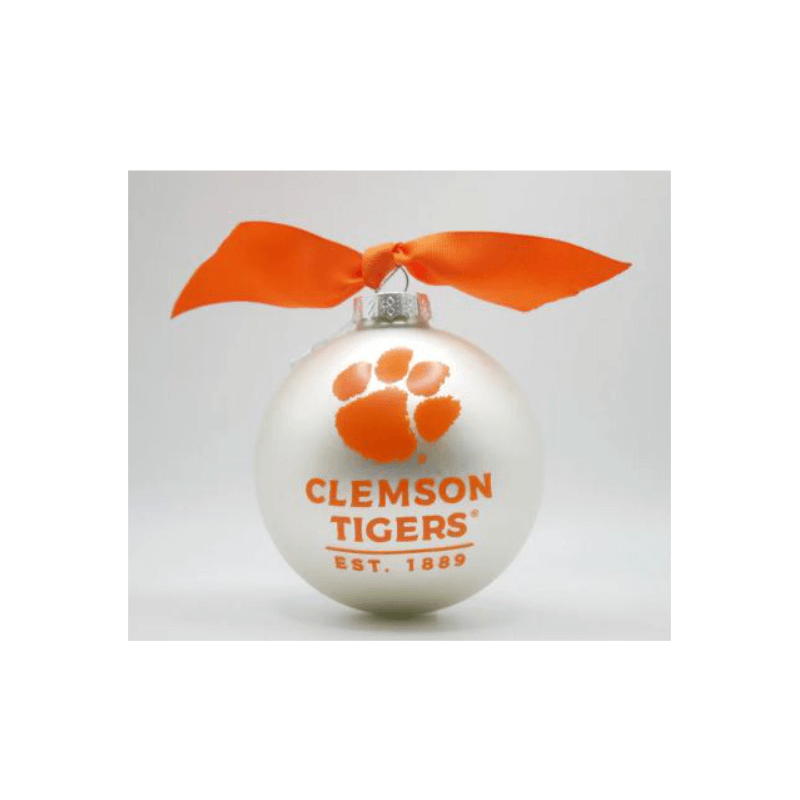 Clemson Landmark Glass Ball Ornament