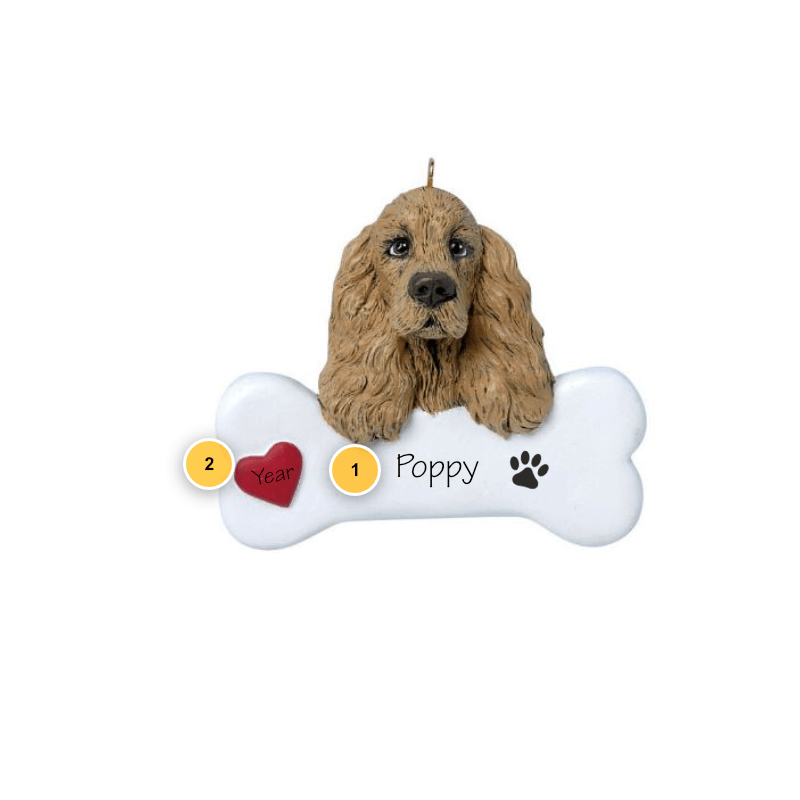 Cocker Spaniel Personalized Dog Ornament