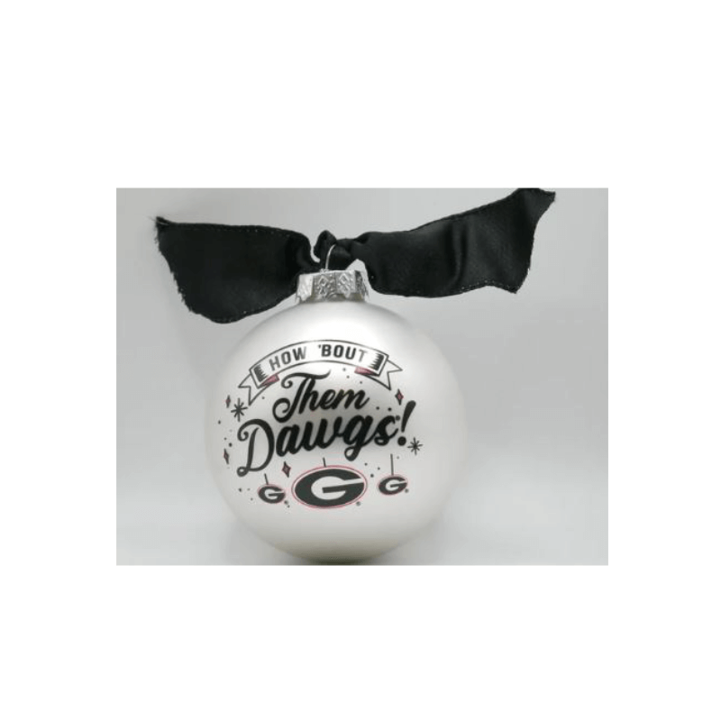 Georgia Mascot Glass Ball Ornament