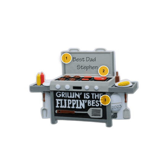 Grillin is the Flippin Best Personalized Ornament