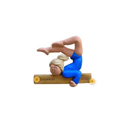 Blonde Female Gymnast Ornament