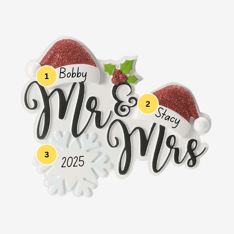 Mr.and Mrs. Married Personalized Ornament