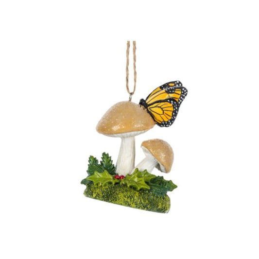 Mushroom with Butterfly Ornament