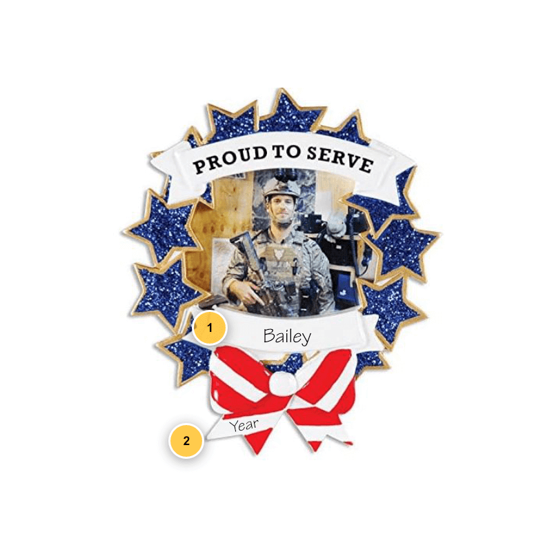 Proud To Serve Picture Frame Personalized Ornament