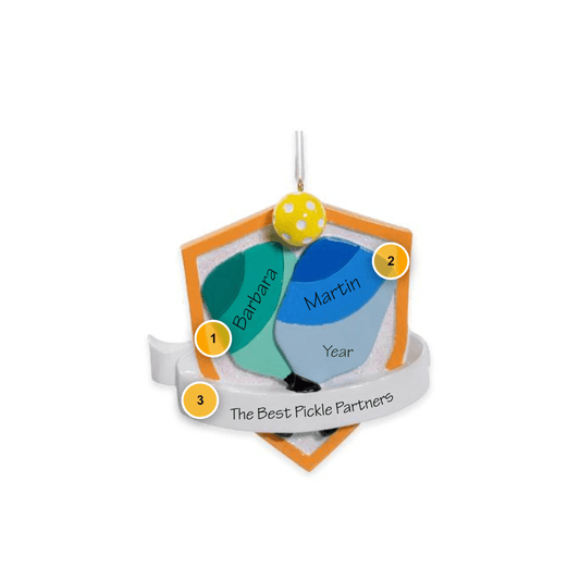 Pickleball Paddles Personalized Ornament