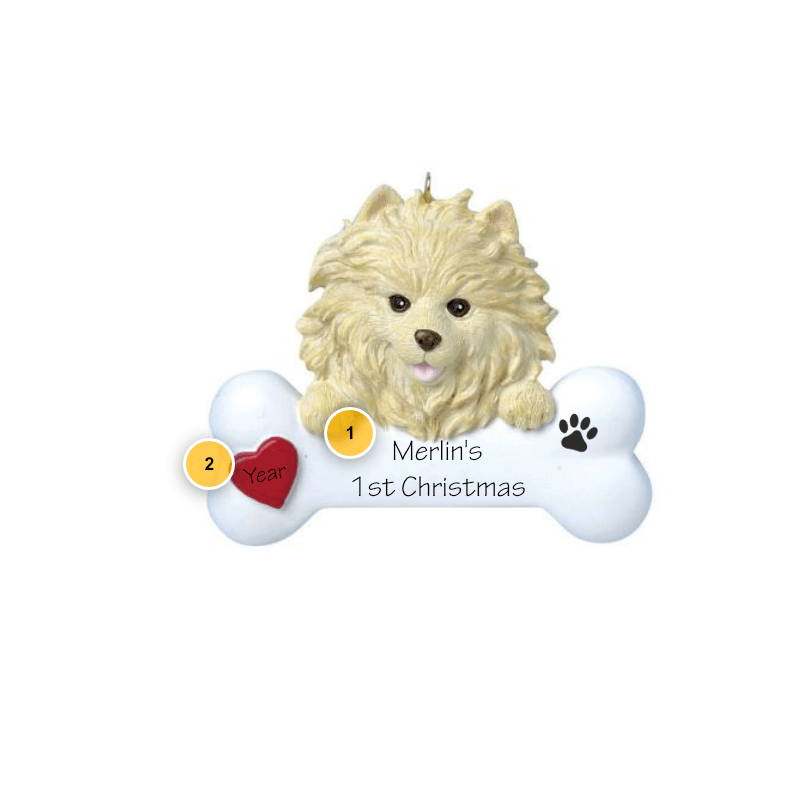 Pomeranian Personalized Dog Ornament