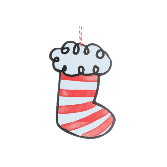 Red Striped Stocking Ornament