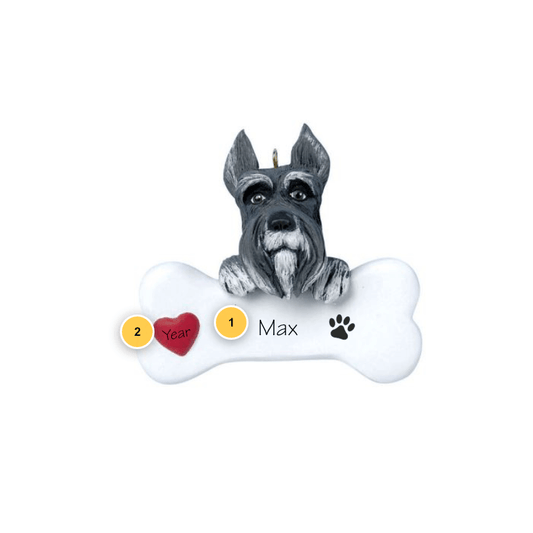 Schnauzer Personalized Dog Ornament