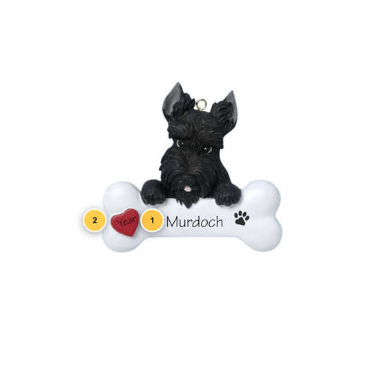 Scottie Personalized Dog Ornament