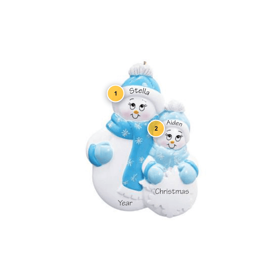 Single Parent 1 Child Personalized Ornament