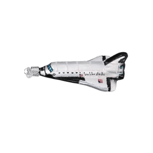 Space Shuttle Glass Ornament