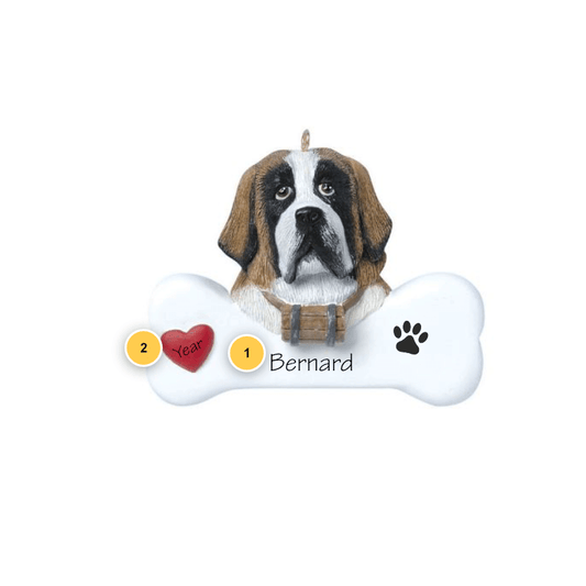 St. Bernard Personalized Dog Ornament