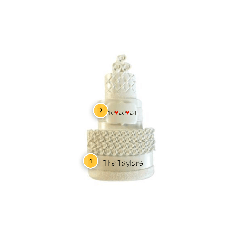 New Wedding Cake Personalized Ornament
