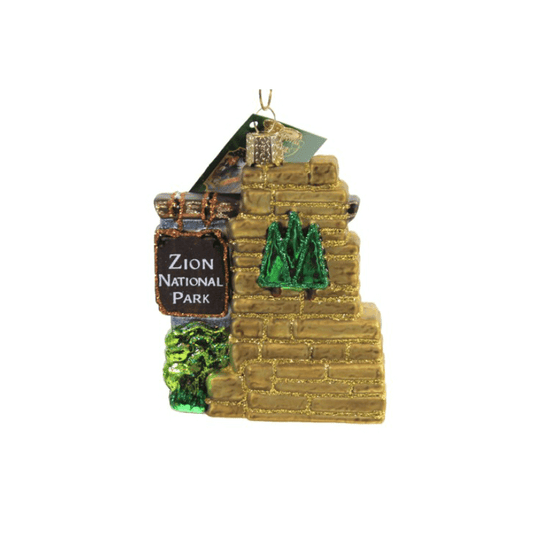 Zion National Park Glass Ornament