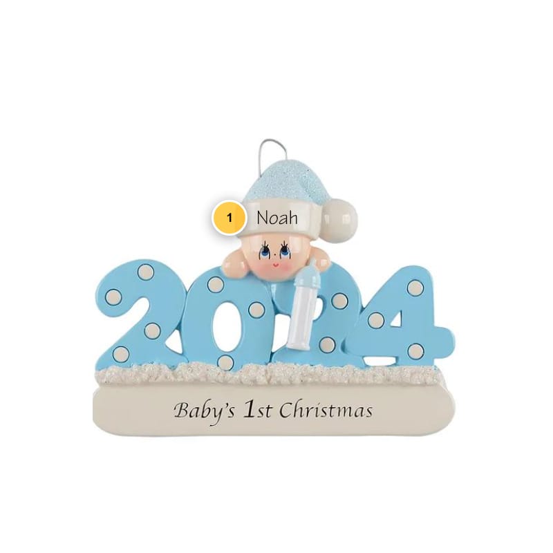 Baby Boy 2024 Personalized Ornament