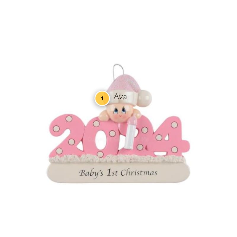 Baby Girl 2024 Personalized Ornament