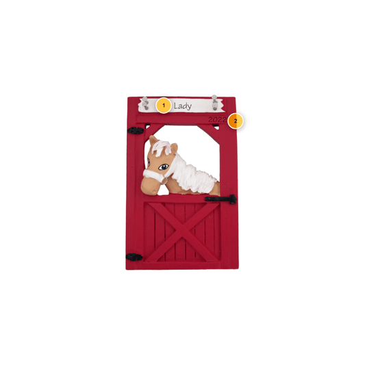 Tan Horse Personalized Ornament