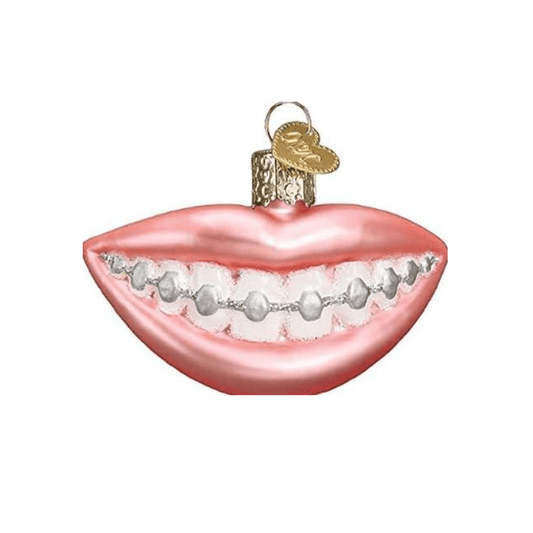 Braces Glass Ornament