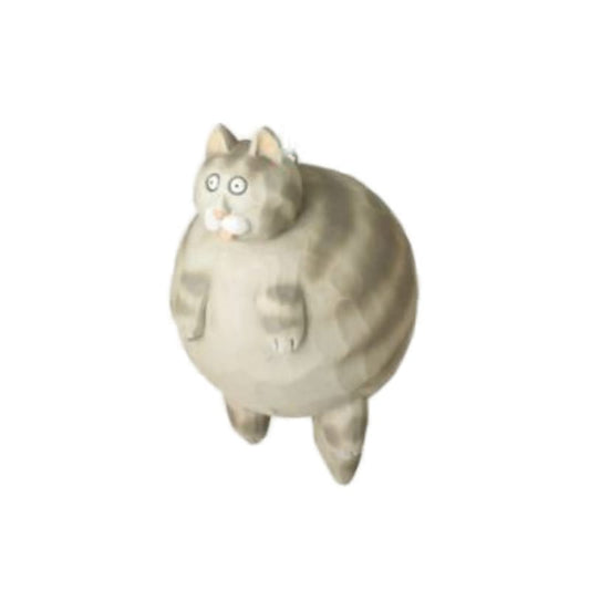 Gray Fat Cat Ornament