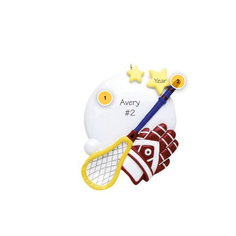 Lacrosse Star Personalized Ornament