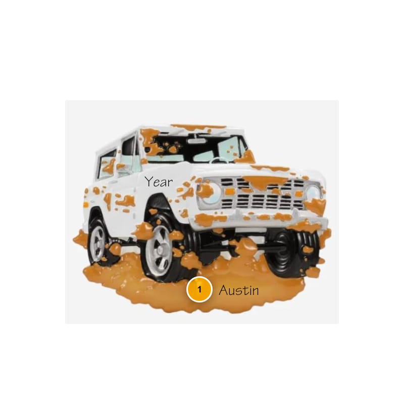 Muddy Truck Personalized Ornament