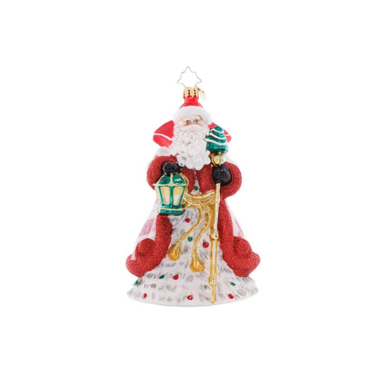 Christopher Radko-Peppermint Sparkle Nicholas Glass Ornament