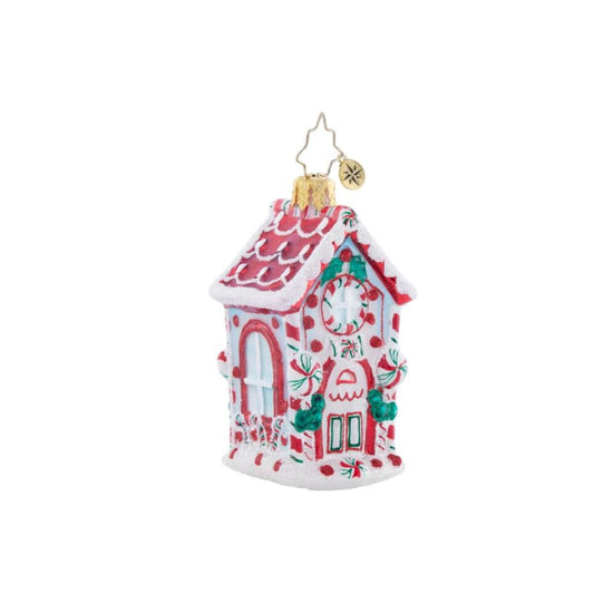 Christopher Radko-Candy Cane Chalet Glass Ornament
