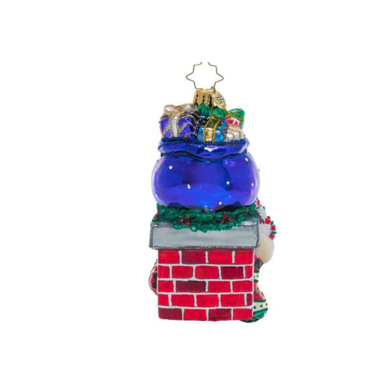 Christopher Radko-Santa Was Here Glass Ornament