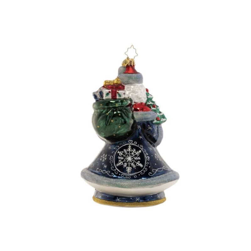 Christopher Radko-Santa's Snowy Scene Glass Ornament