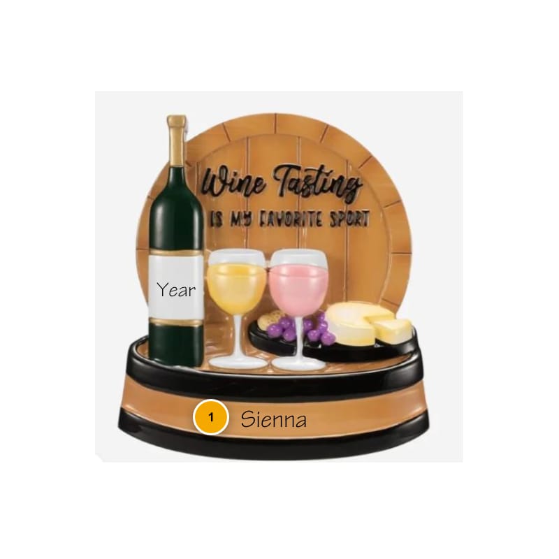 Wine Tasting is My Favorite Sport Personalized Ornament