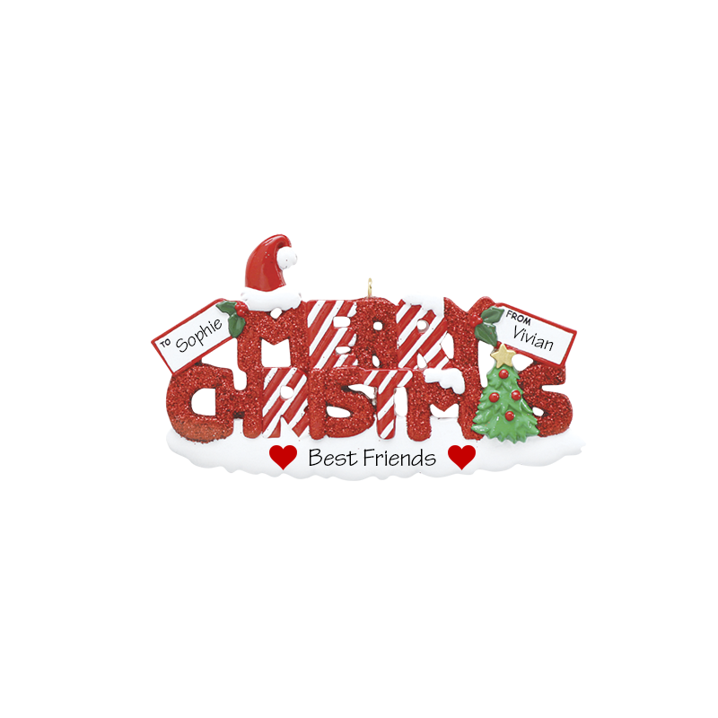 Merry Christmas Personalized Ornament