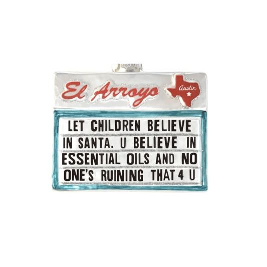 Believe in Santa Mercury Glass Ornament