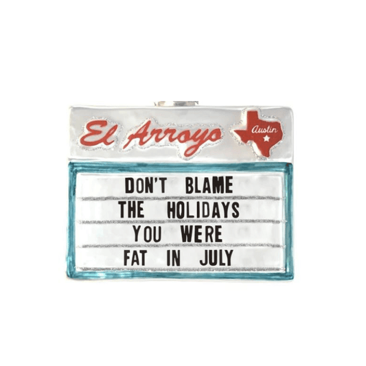 Fat in July Mercury Glass Ornament