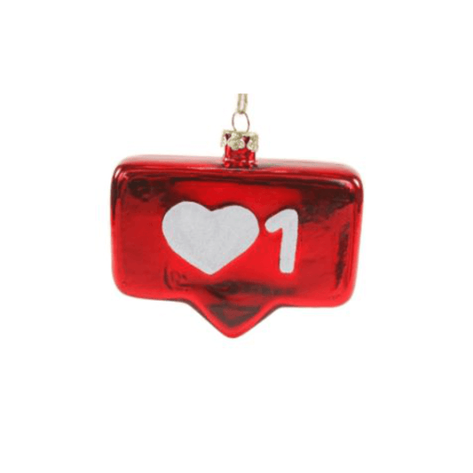 Like Button Glass Ornament
