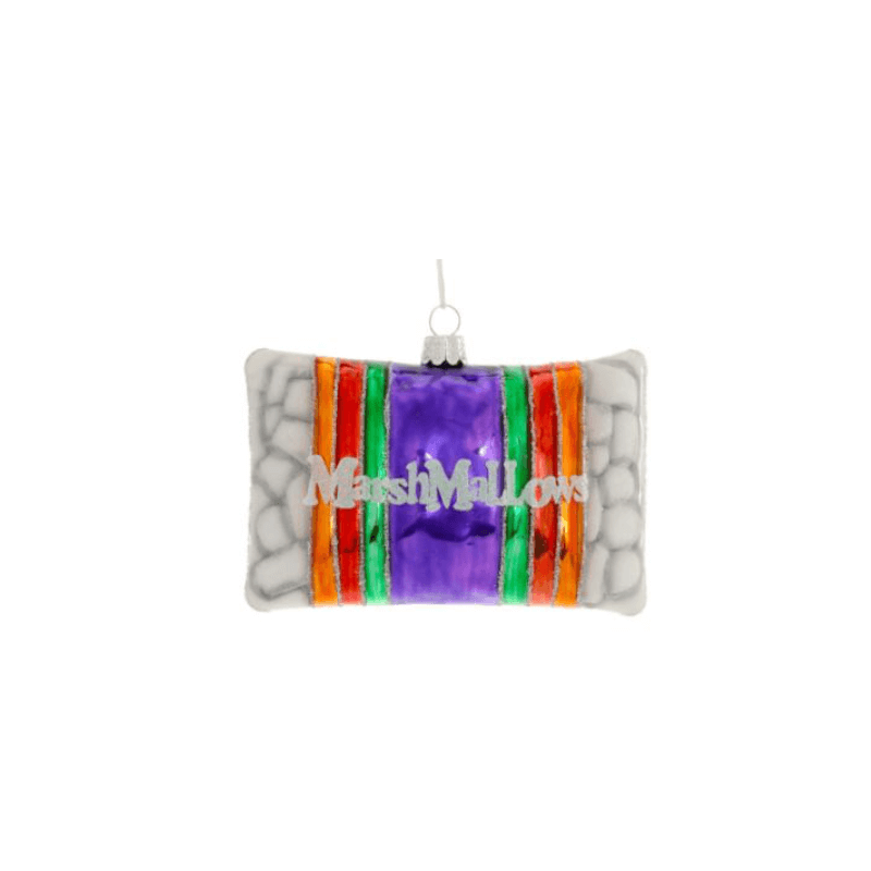 Marshmallow Glass Ornament